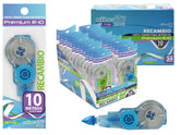RECAMBIO CORRECTOR CINTA PREMIUM R10 4,2MM 10 METROS | 24 UNIDADES | (FRAGA)